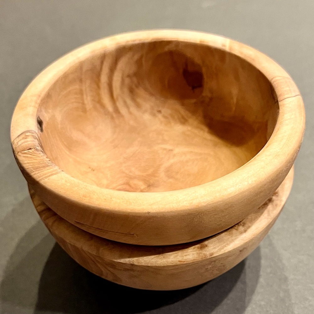 Trader Joe’s Olive wood Bowls Handmade from wood of non-producing Tunisian trees